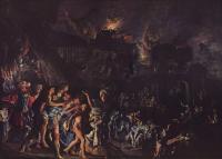 Adam Elsheimer - The burning of Troy